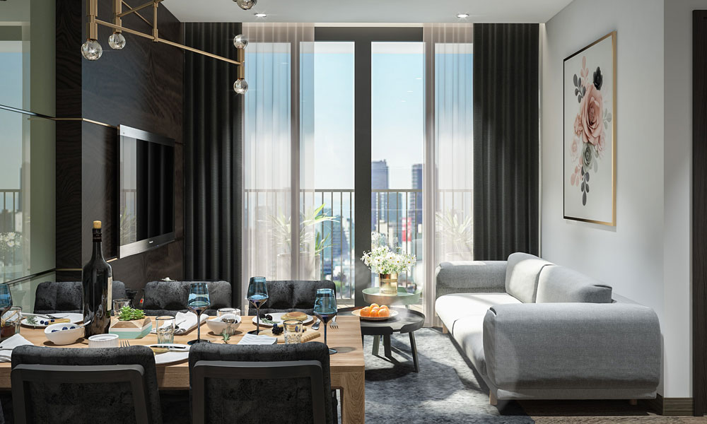 nhà mẫu chung cư Apec Aqua Park Bắc Giang